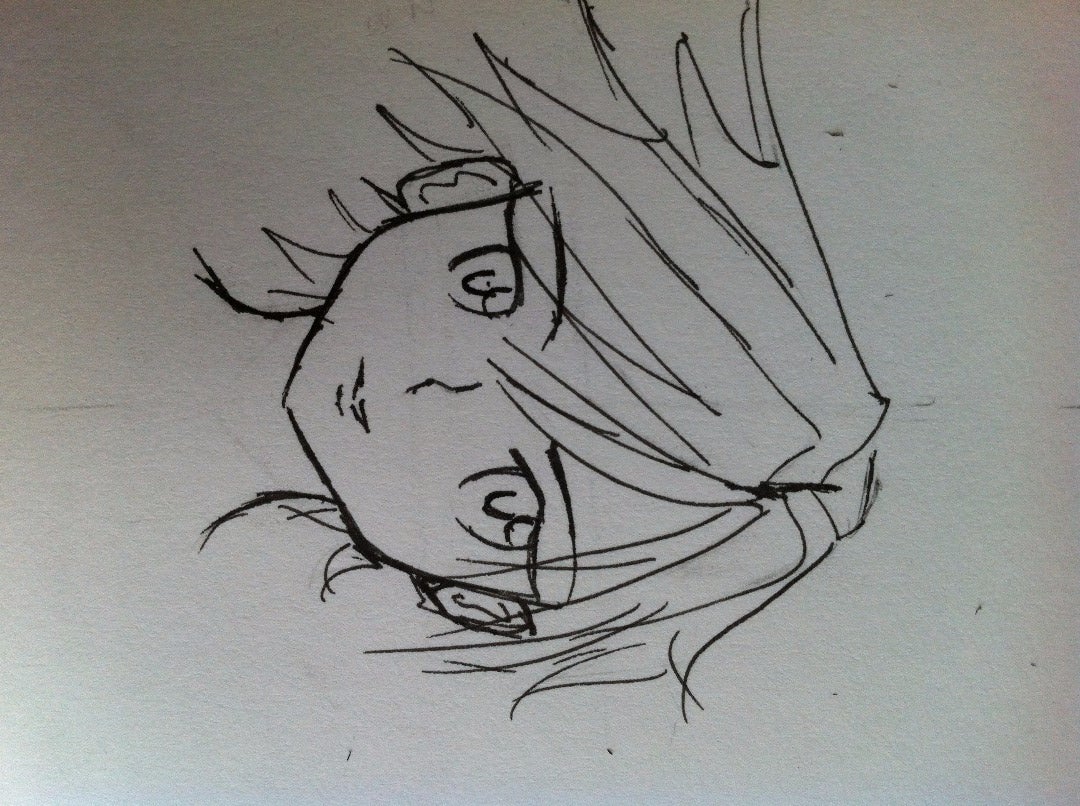 Anime Head Drawing