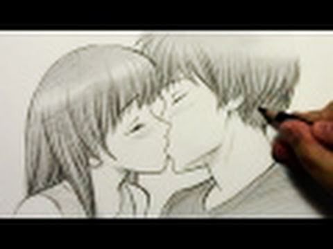 Anime Kiss Drawing Images