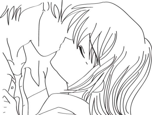 Anime Kiss Drawing