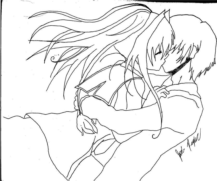 Anime Kissing Drawing Pics