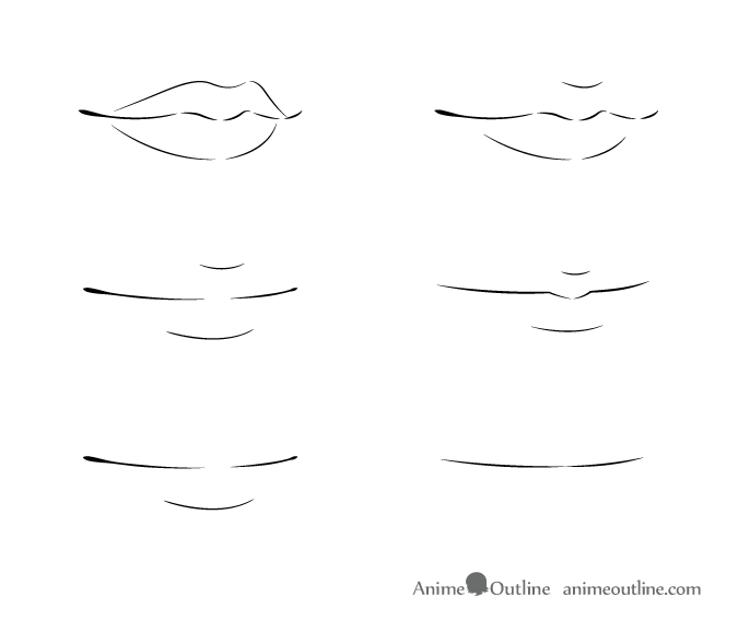 Anime Lips Drawing Image