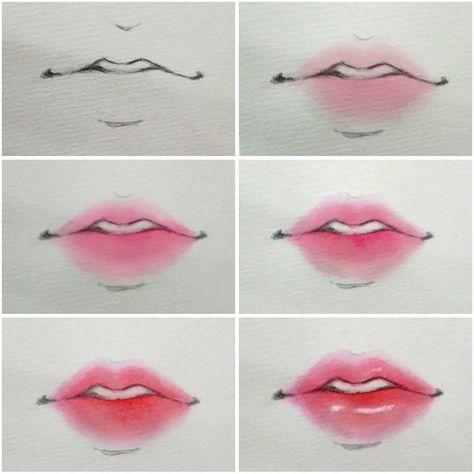 Anime Lips Drawing Photo