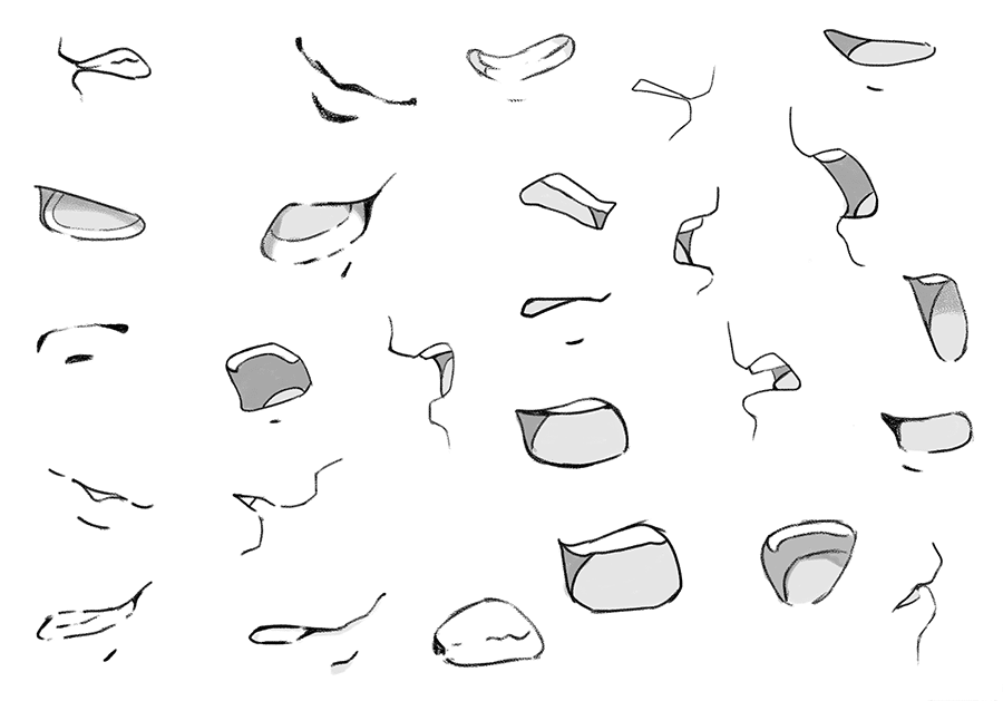 Anime Lips Drawing Pics