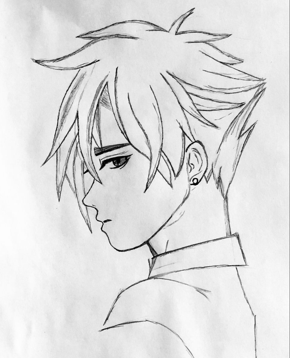 Anime Male Drawing Realistic