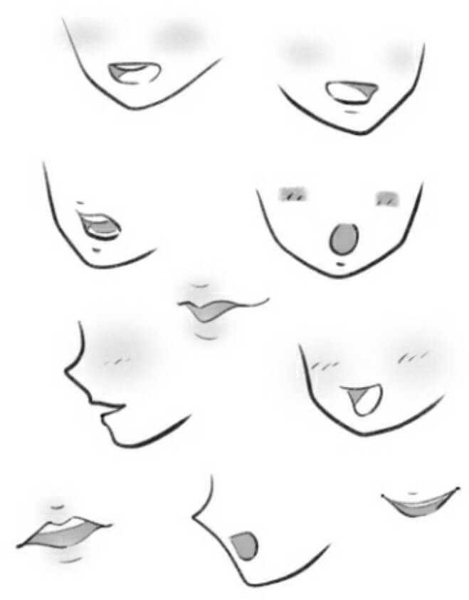 Anime Mouth Drawing Art