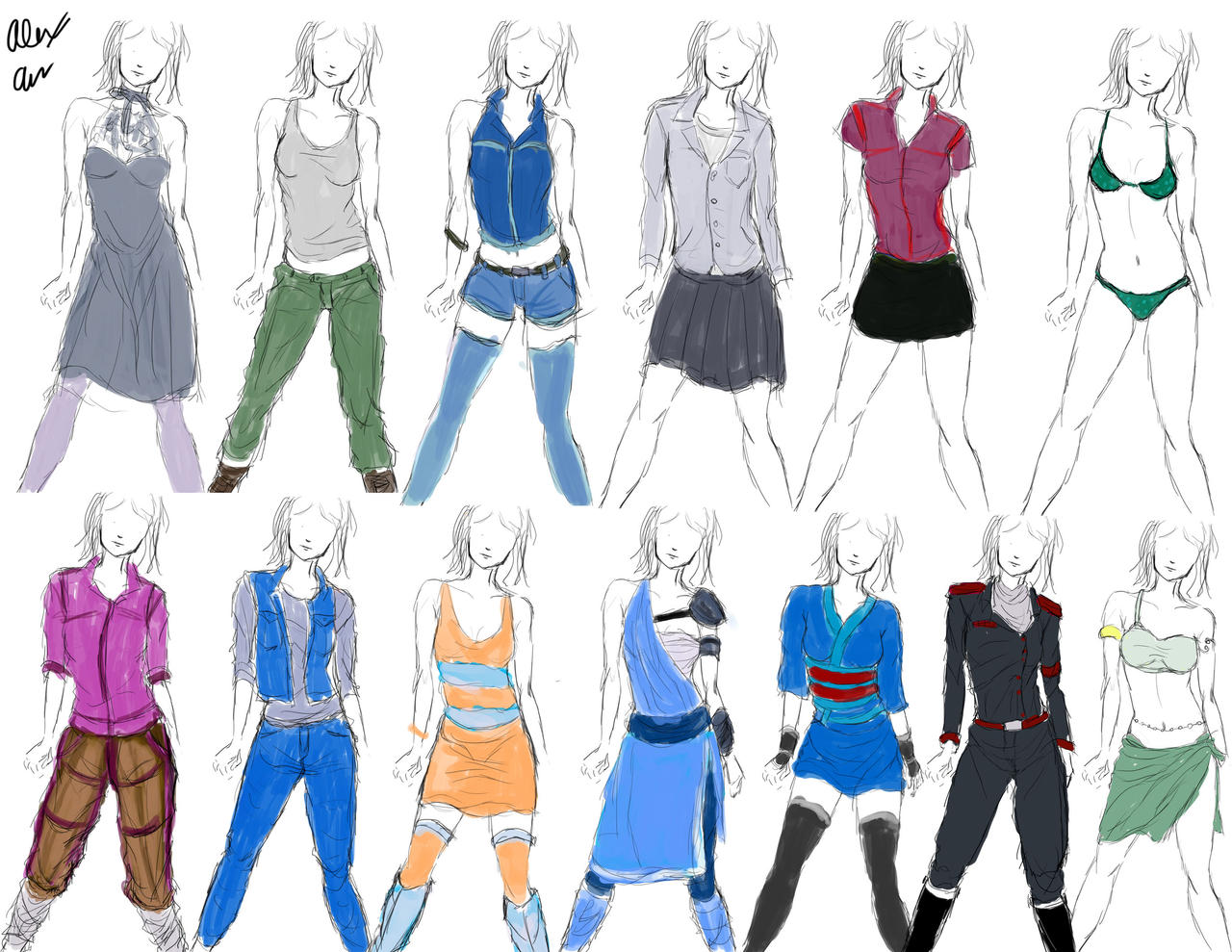 Anime Outfit Drawing High-Quality