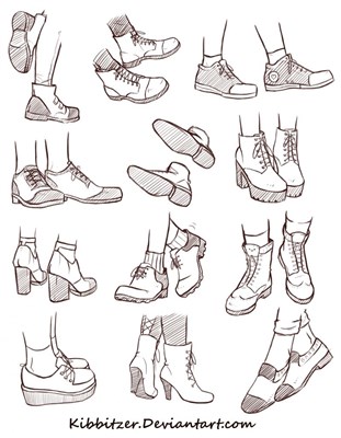 Anime Shoes Drawing Art