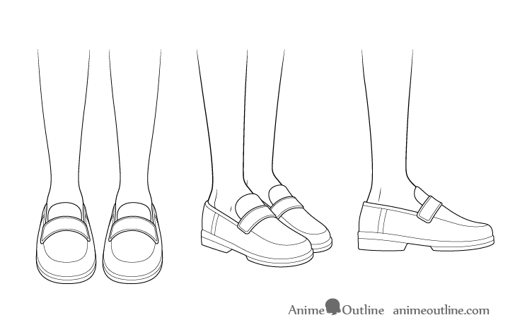 Anime Shoes Drawing Beautiful Art