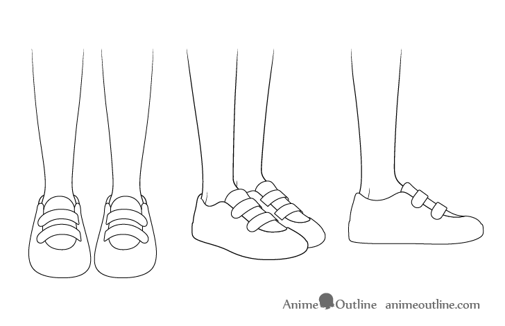 Anime Shoes Drawing Creative Art