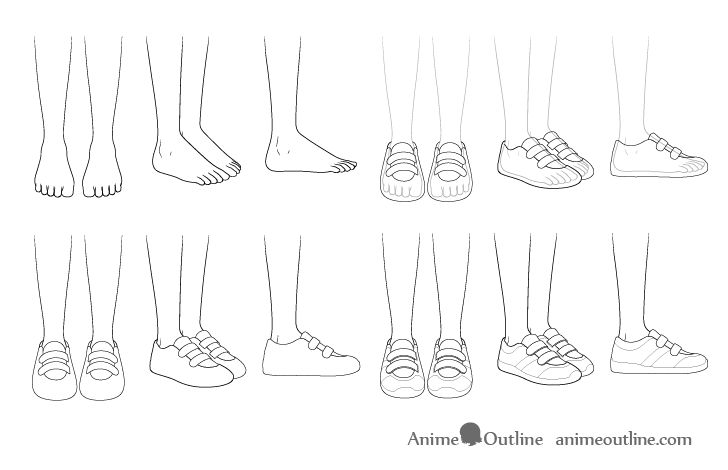 Anime Shoes Drawing Pic