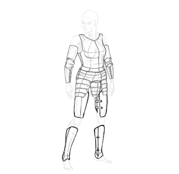 Armor Drawing Sketch