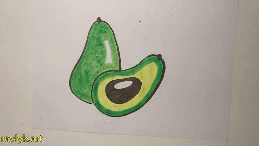 Avocado Drawing Pic