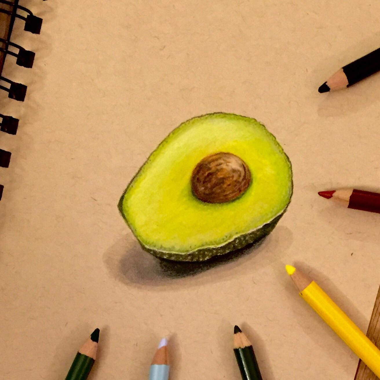 Avocado Drawing Picture