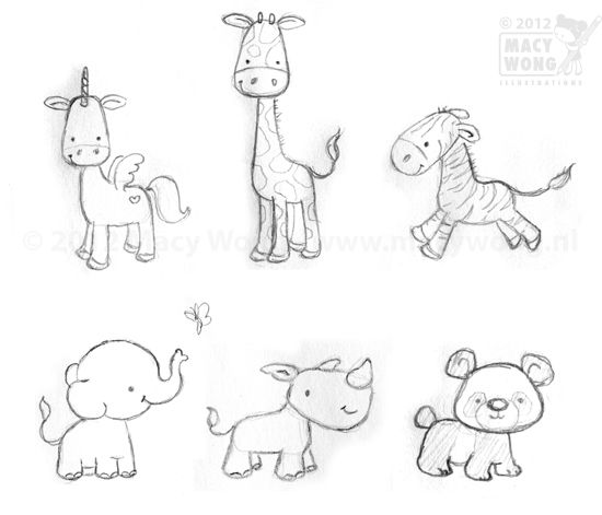 Baby Animal Drawing Creative Art