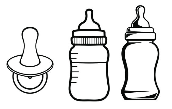 Baby Bottle Drawing Pics