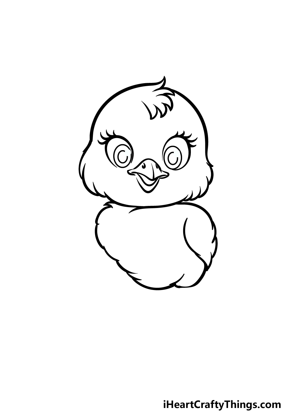 Baby Chick Drawing Image