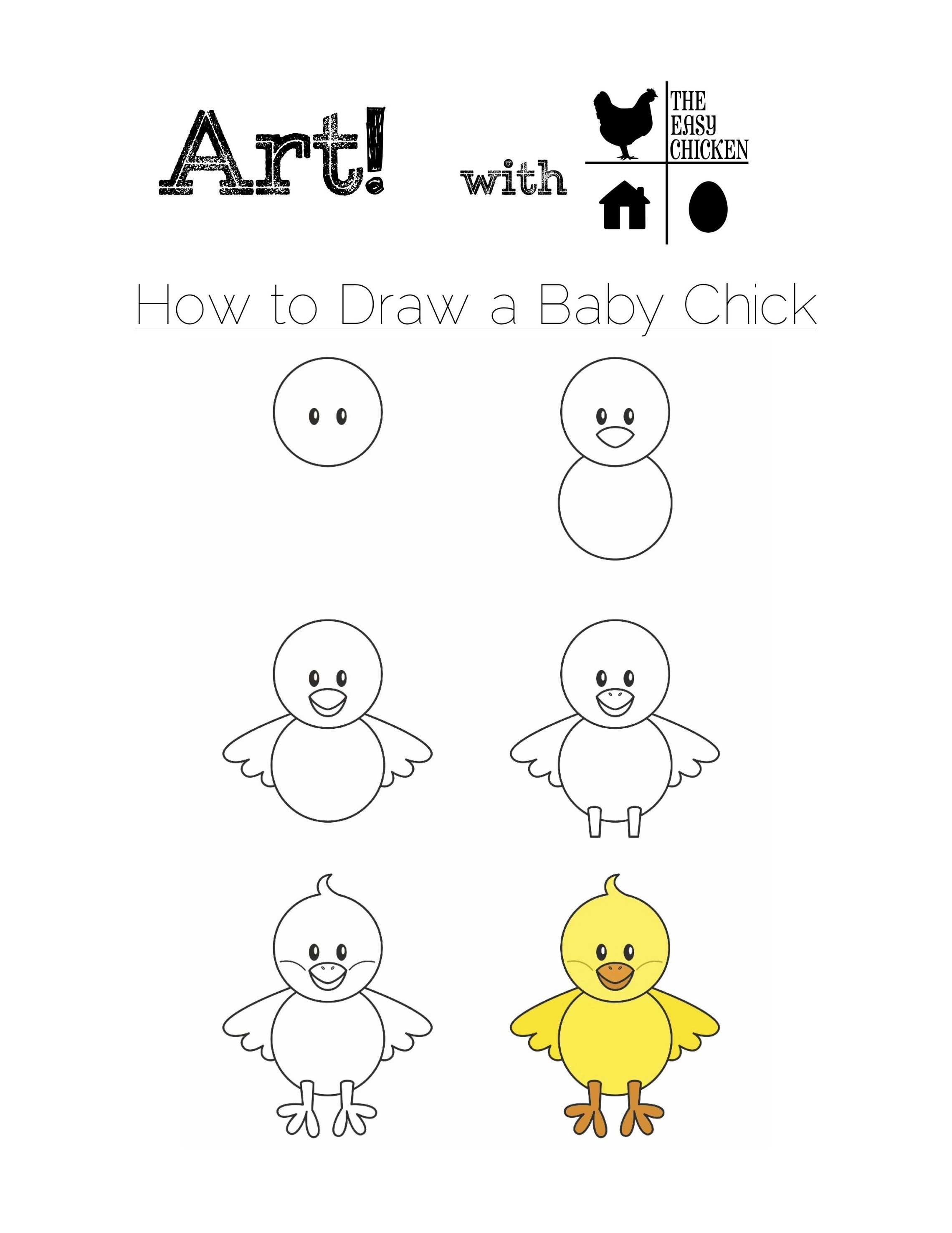 Baby Chick Drawing Images