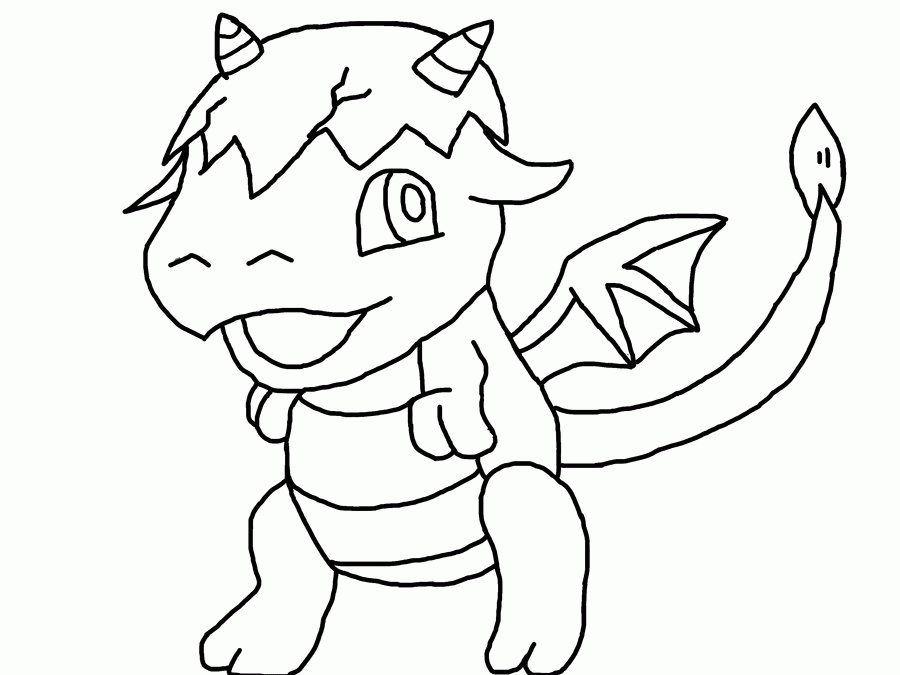 Baby Dragon Drawing Beautiful Image