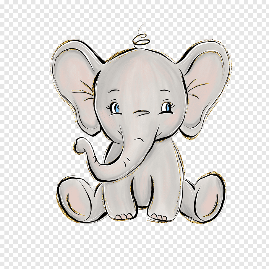 Baby Elephant Drawing Pic