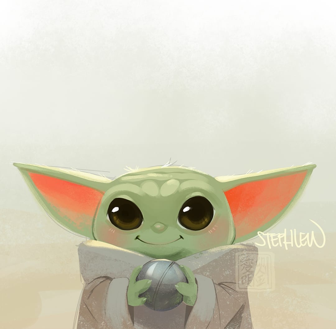 Baby Yoda Cute Drawing Beautiful Image