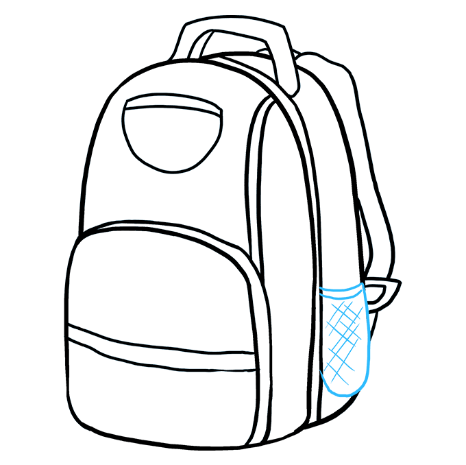 Backpack Drawing Sketch