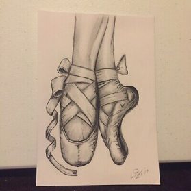 Ballet Shoes Drawing - Drawing Skill