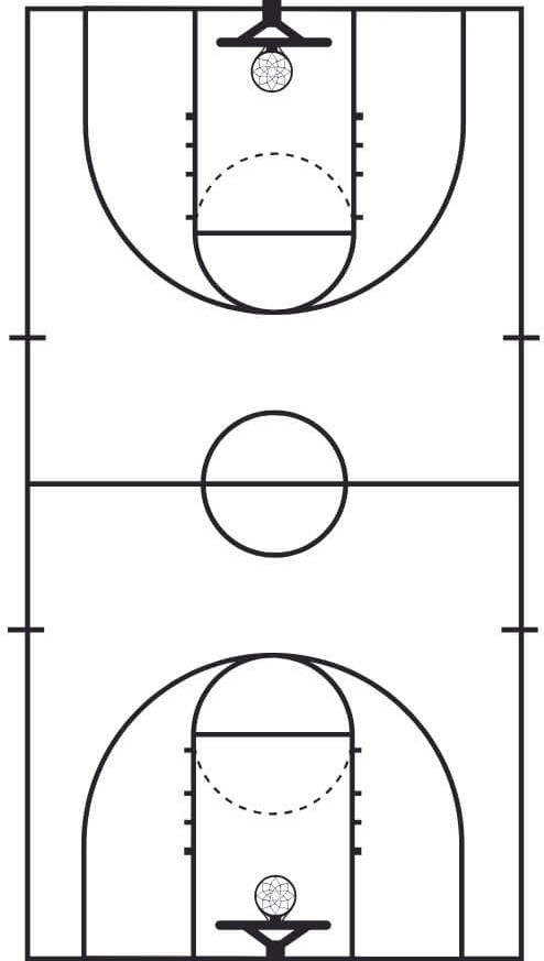 Basketball Court Drawing Image