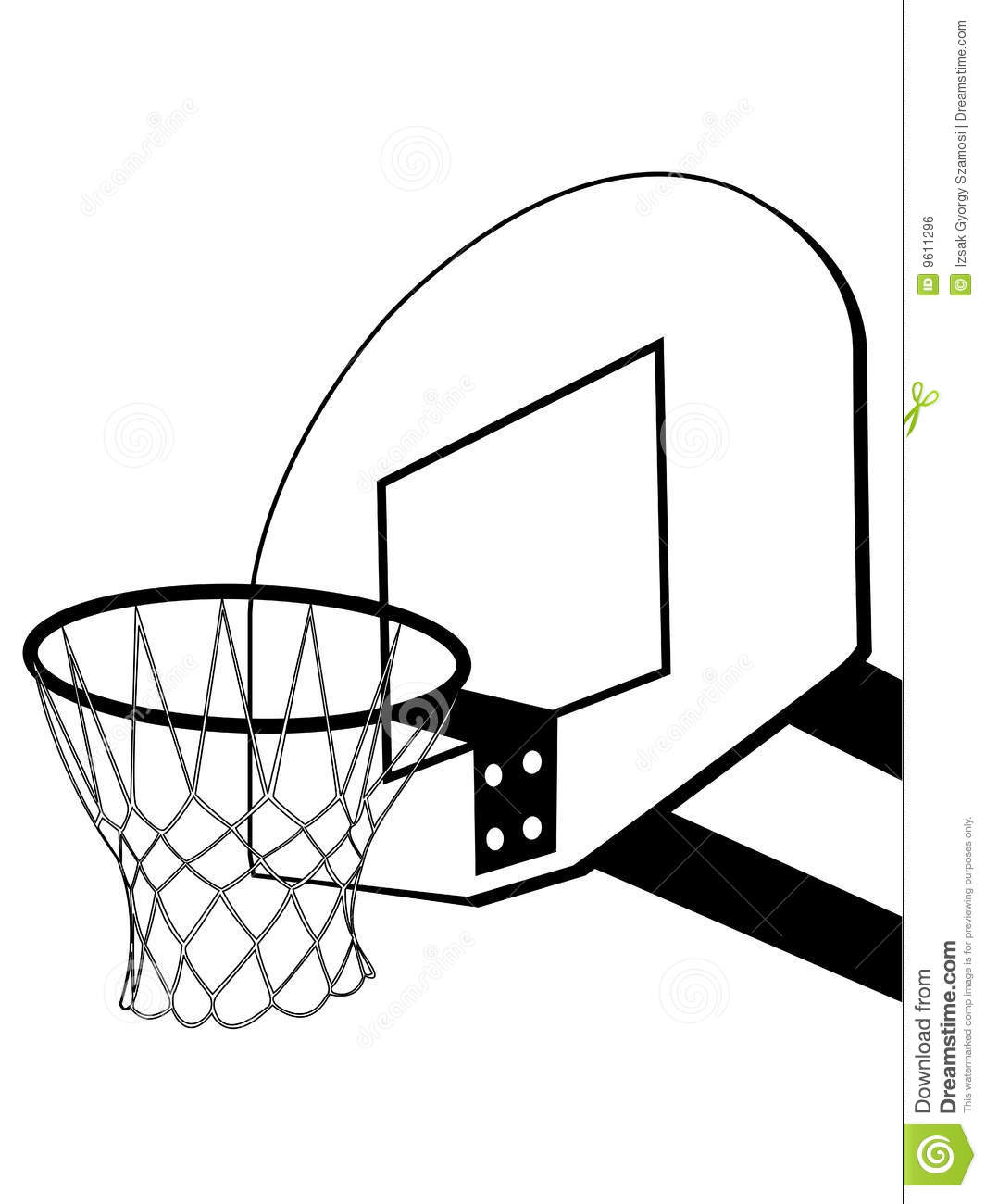 Basketball Hoop Drawing Art