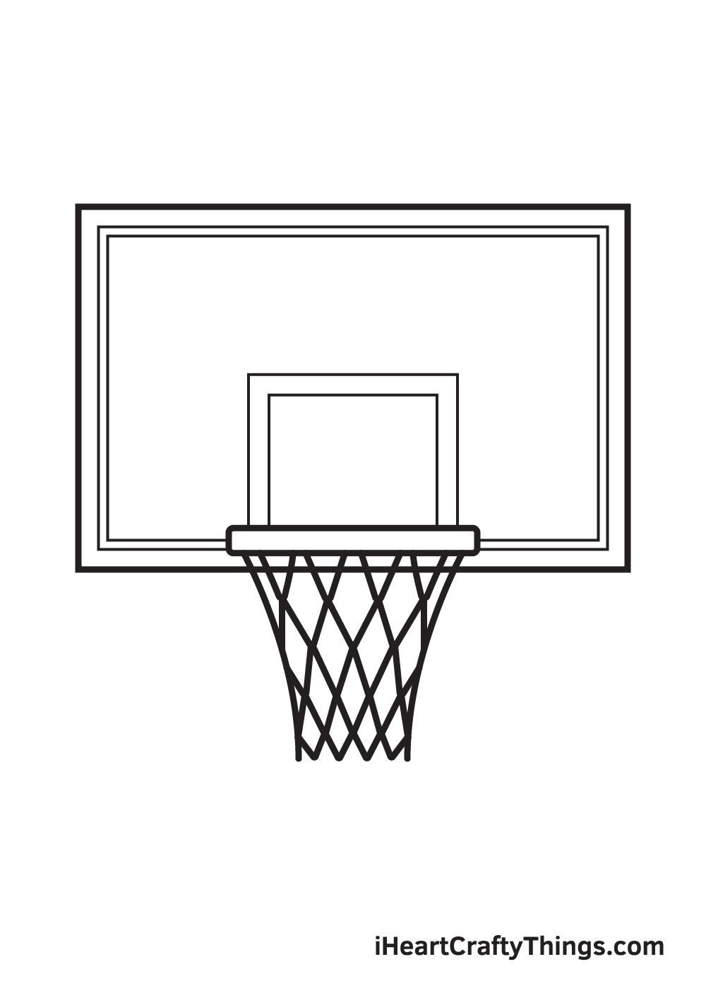 Basketball Hoop Drawing Pic
