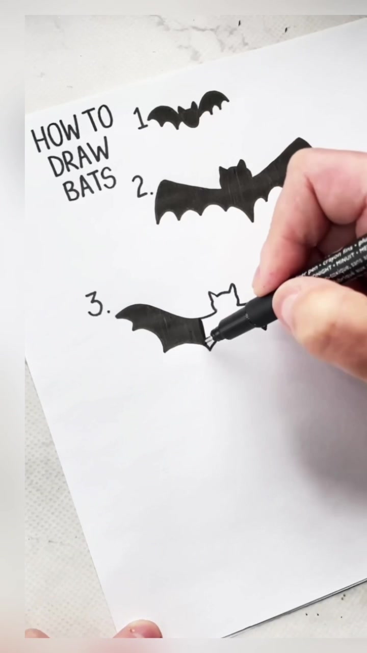 Bat Halloween Drawing Beautiful Image