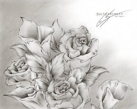 Beautiful Flower Drawing Image