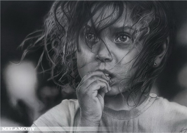 Beautiful Girl Drawing Photo