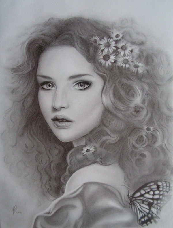 Beautiful Girl Drawing Picture