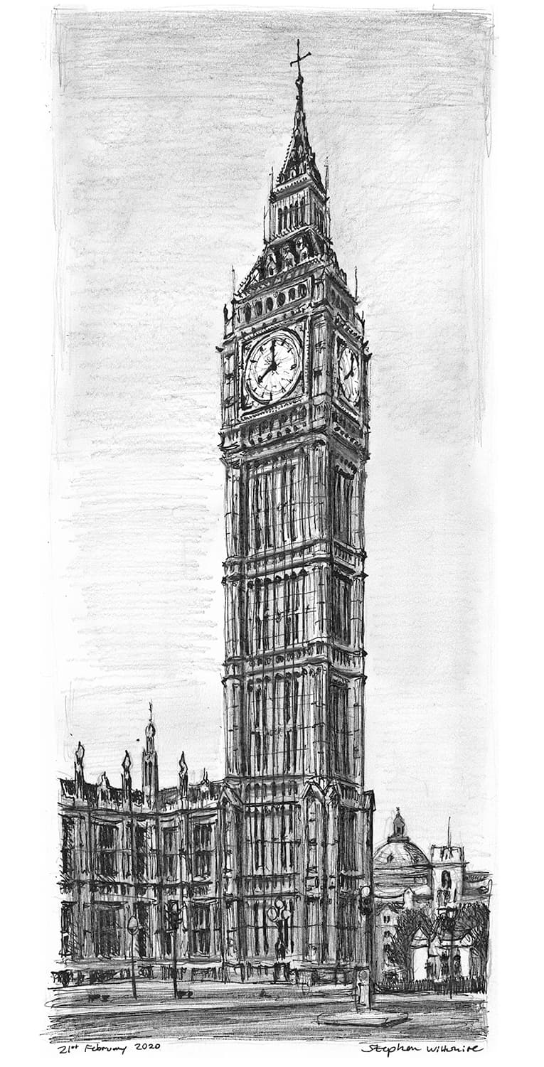 Big Ben Drawing Beautiful Art