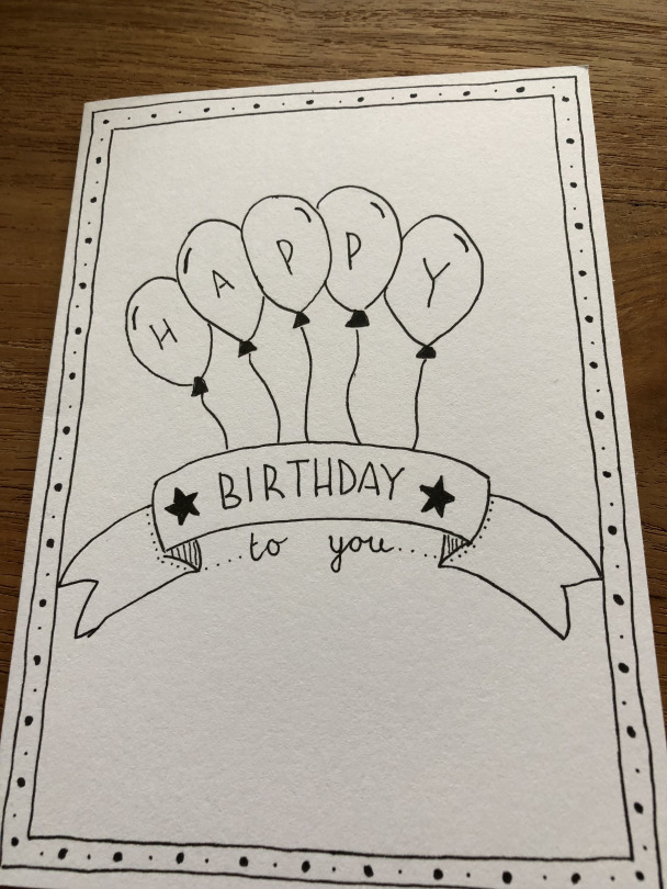 Birthday Card Drawing Realistic