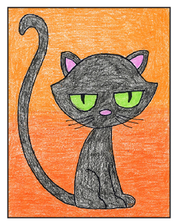 Black Cat Art Drawing