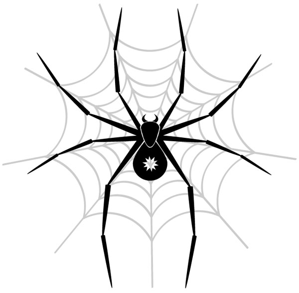 Black Widow Spider Drawing Image