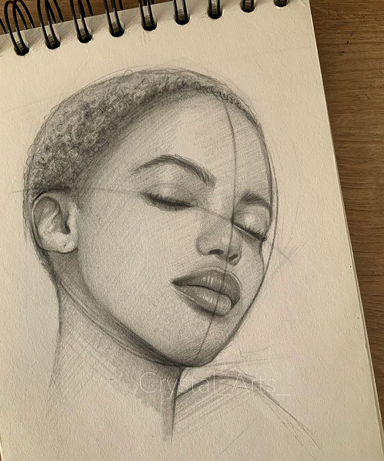 Black Woman Drawing Realistic