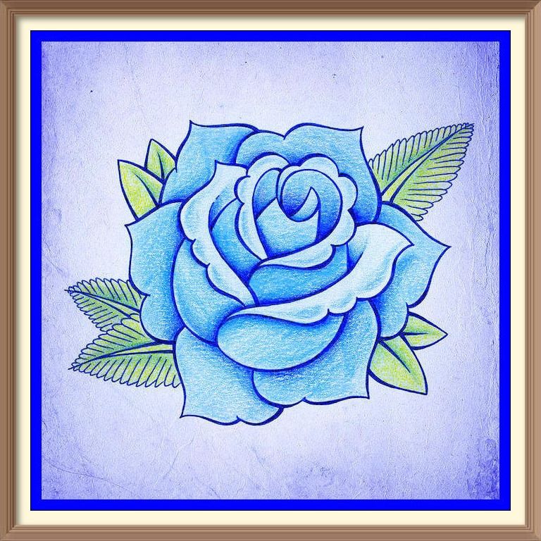 Blue Drawing Beautiful Image