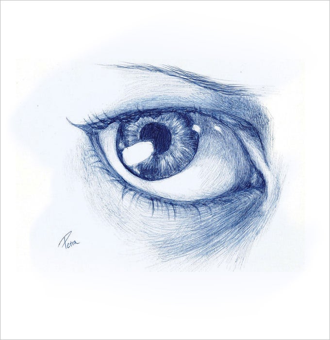 Blue Drawing Sketch