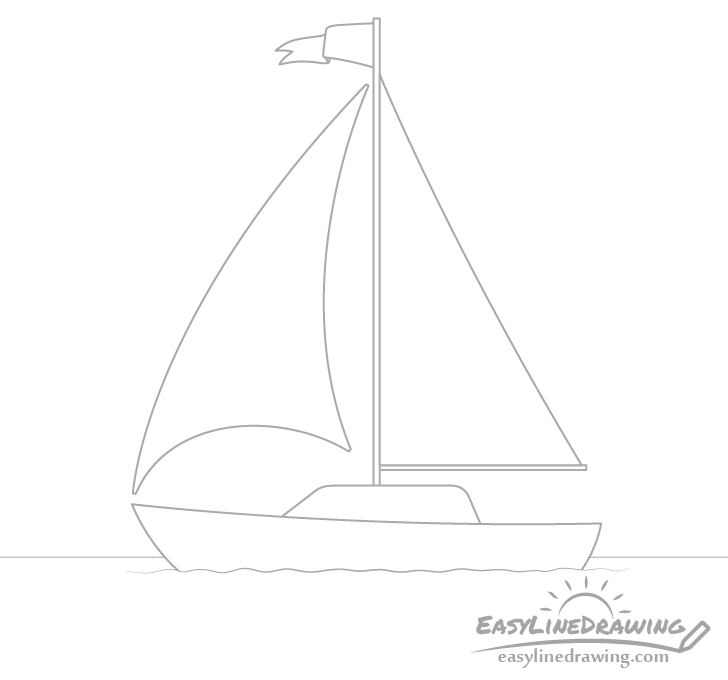 Boat Simple Drawing High-Quality
