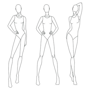 Woman body sketch, line art icon. Female pose outline silhouette, model,  figure. Abstract sign of girl for wellness center, sport, dance, beauty  salon, spa. Vector illustration 26838925 Vector Art at Vecteezy