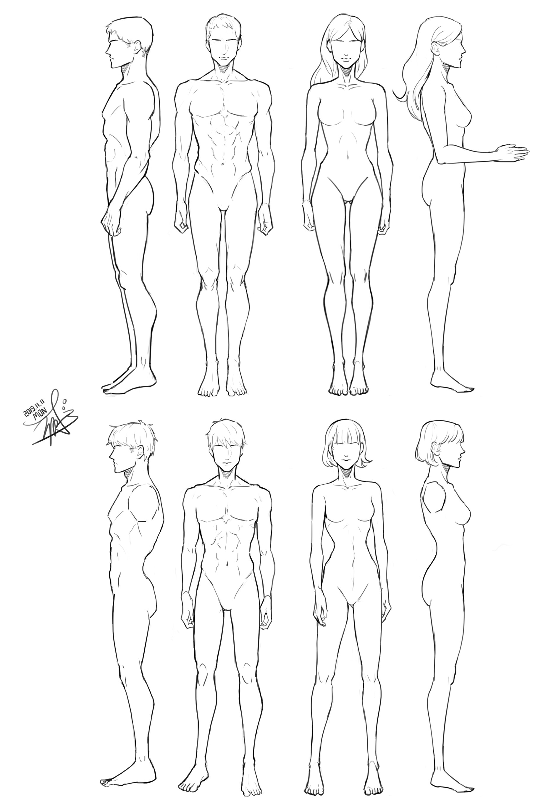 Body Model Drawing Pics