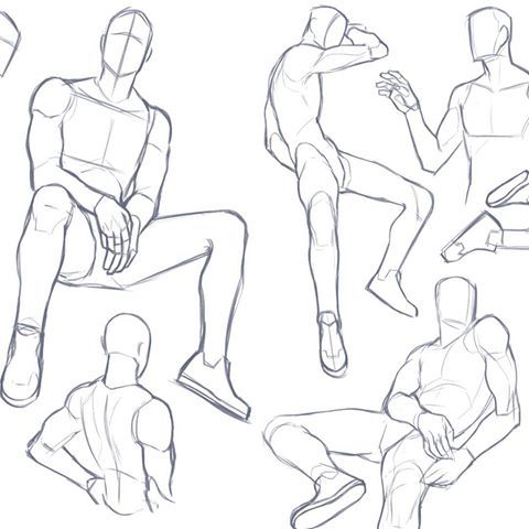 Body Posture Drawing High-Quality