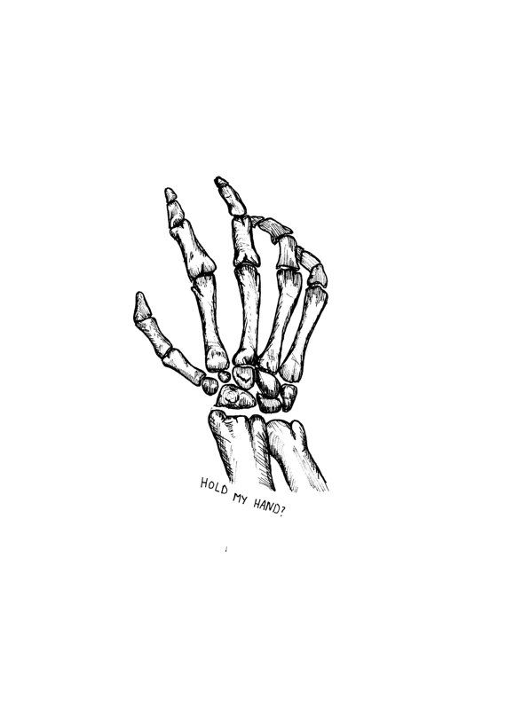 Bone Hand Drawing High-Quality