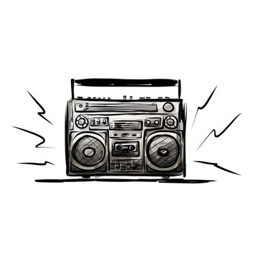 Boombox Drawing Image