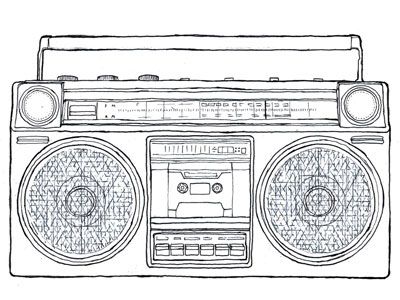 Boombox Drawing Pic