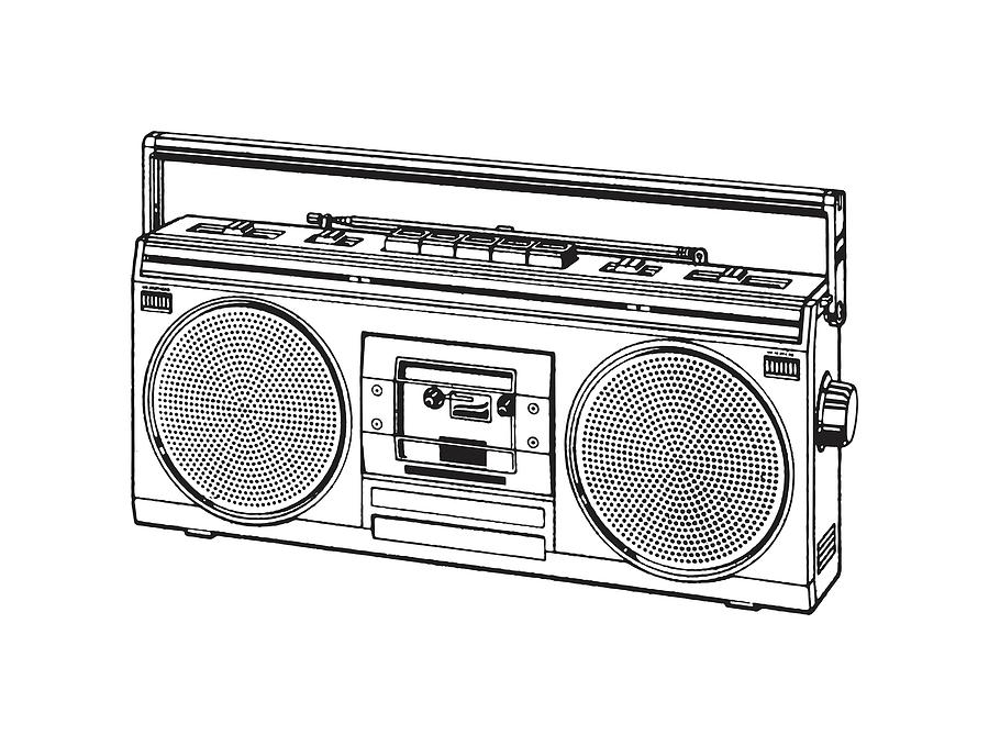 Boombox Drawing Picture