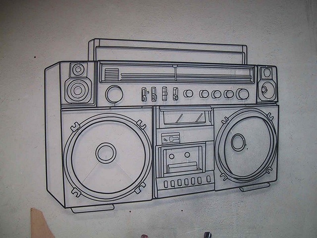 Boombox Drawing Realistic