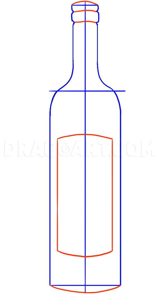 Bottle Wine Drawing Image